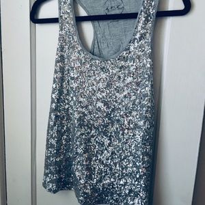 Sequined tank top